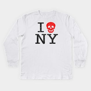 New York Skull Love Kids Long Sleeve T-Shirt